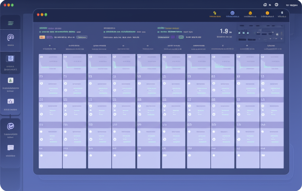 Social media analytics dashboard showing engagement and audience growth metrics